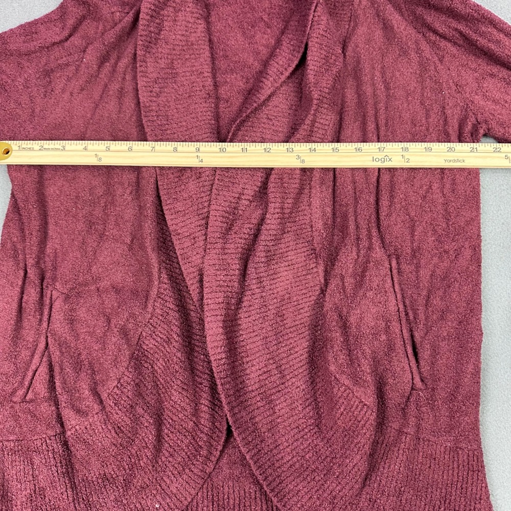 Max & Mia Womens XXL Burgundy Open Front Shawl Collar Knit Cardigan XS7645US/0M - Picture 4 of 7